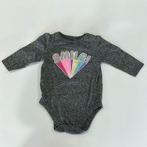 Gray long sleeve onesie